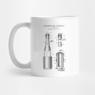 Champagne bottle patent Mug